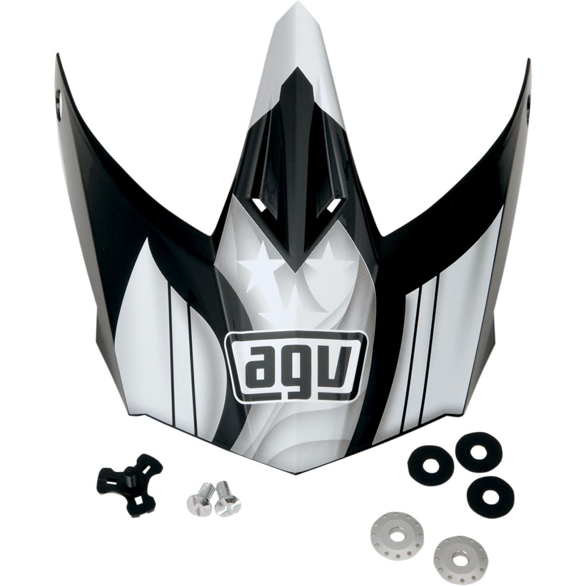 Visor with Screws for AX-8 EVO Helmets - Flagstars Black/Gunmetal