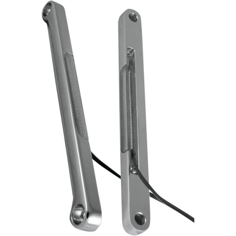 LED Front Signal Lights with Clear lens/Amber LEDs - Chrome