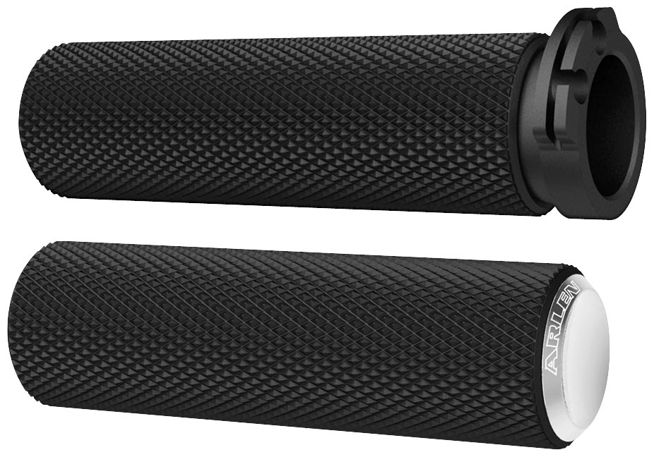 Fusion Series Grips - Knurled - Chrome