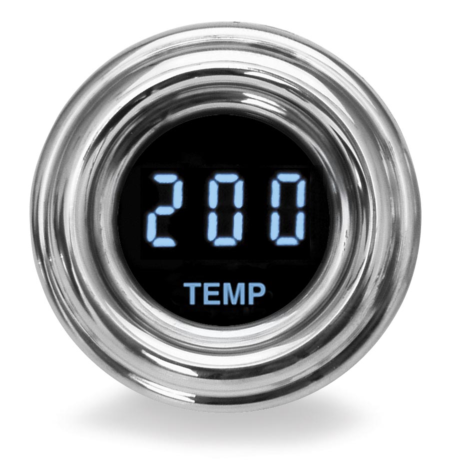 1 7/8in. Blue LED Oil Temperature Guage - Retro