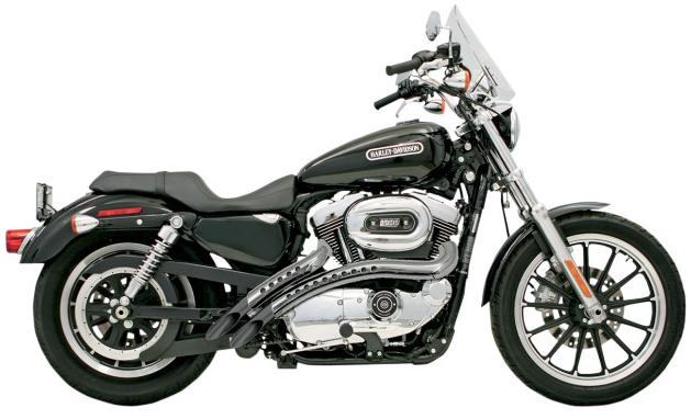 Radial Sweepers Exhaust System - Black Ceramic with Chrome Heat Shield with Holes