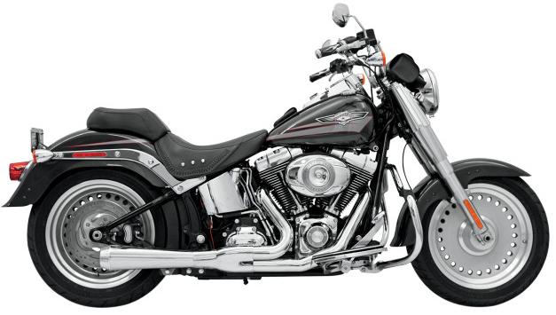 Road Rage 2-Into-1 Short Megaphone Exhaust System - Chrome