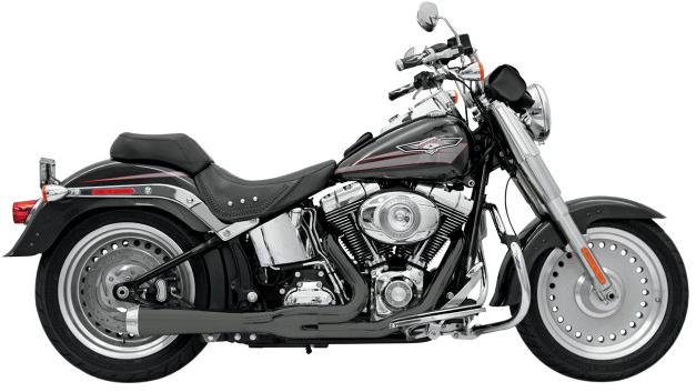 Road Rage 2-Into-1 Short Megaphone Exhaust System - Black