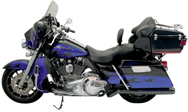 Pseudo Left Side Road Rage II B1 Muffler - Black Ceramic with Black End Cap