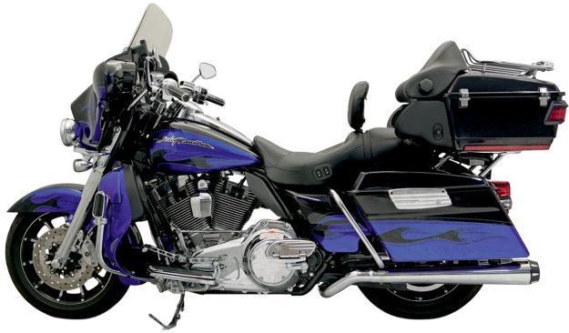 Pseudo Left Side Megaphone Muffler - Chrome