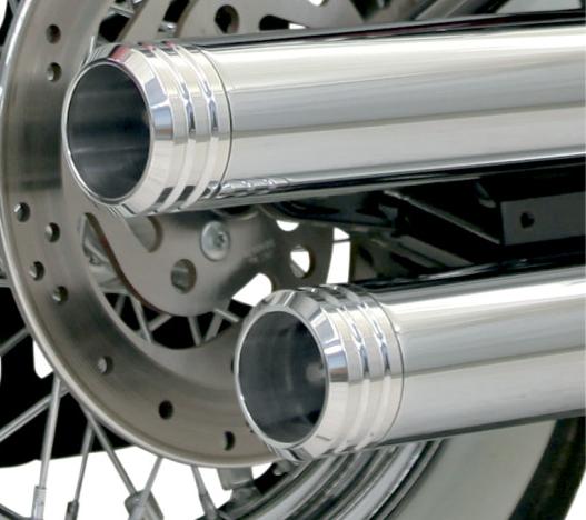 Grooved Billet End Cap for 3in. Firepower Slip-Ons - Polished