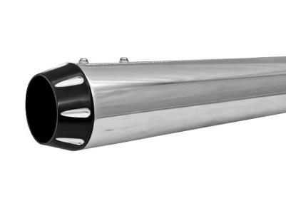 Black Powder-Coated End Cap with Contrasting Machined Flutes