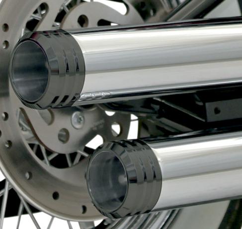 Grooved Billet End Cap for 3in. Firepower Slip-Ons - Black