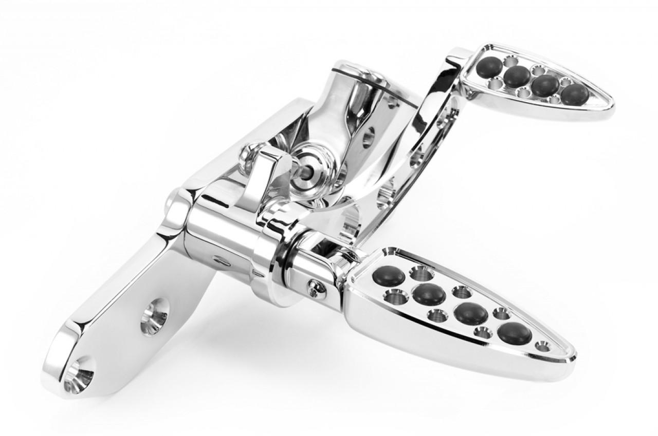 Billet Forward Control - Teardrop - Stock Length - Chrome