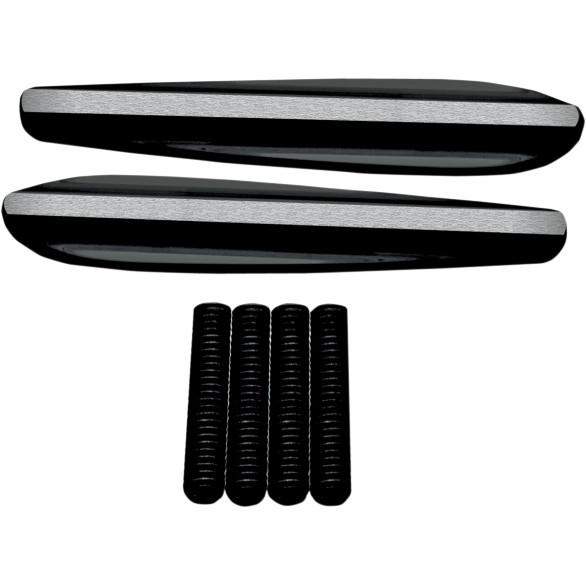 Turn Signal Eliminators - Finned - Gloss Black Powder Coat