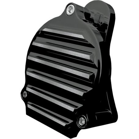 Billet Aluminum Horn - Finned - Gloss Black Powder Coated