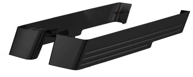 Billet Saddlebag Extensions without Cutout - Black Powder-Coat