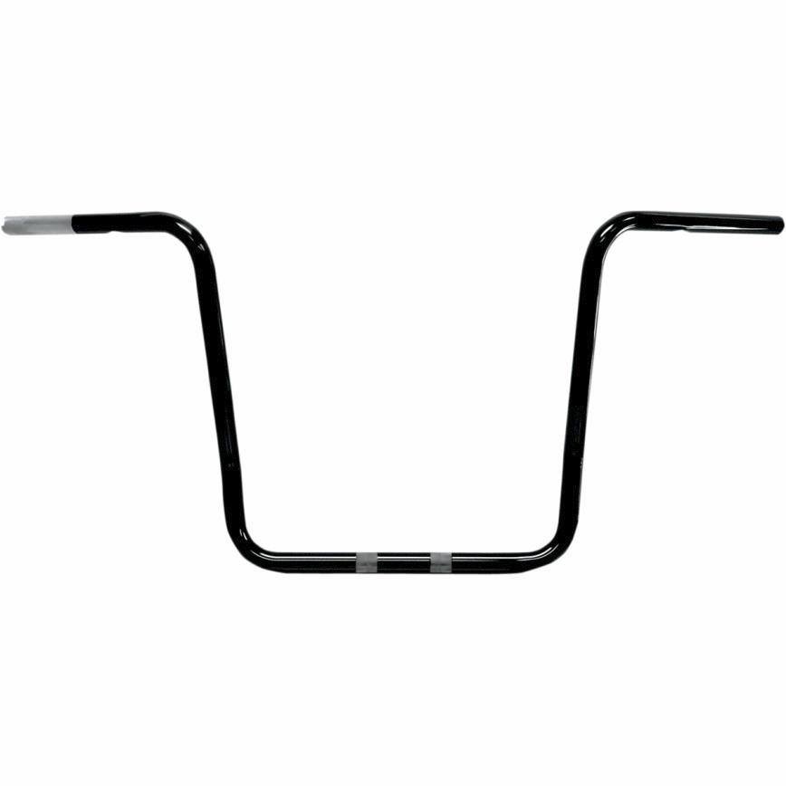 1in. Touring Ape Hanger Handlebar (Knurled) - 17in. - Gloss Black