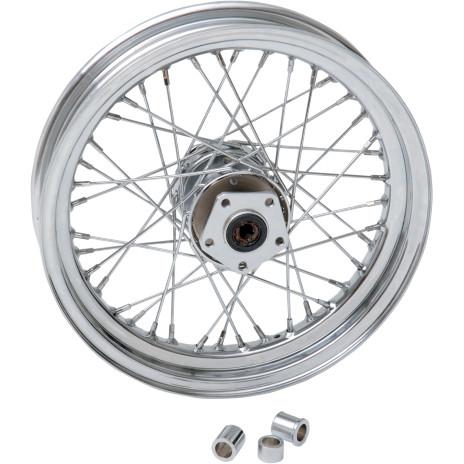Laced 40 Spoke Front Wheel - 16x3 - Chrome