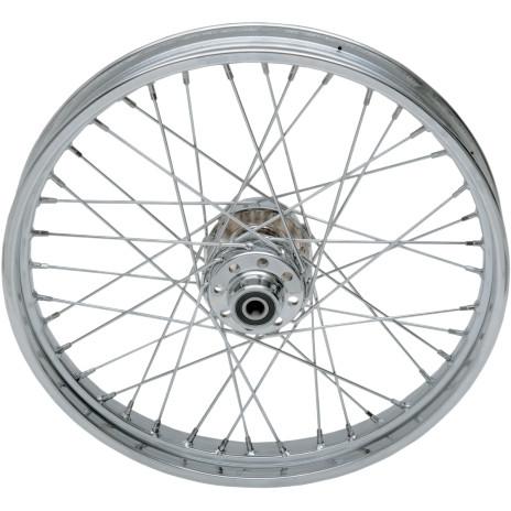 Laced  40 Spoke Front Wheel - Chrome (Single Disc)