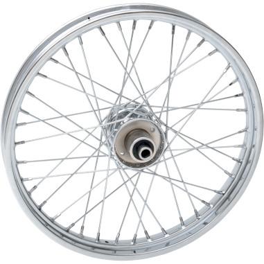Laced 40 Spoke Front Wheel - 21x2.15 - Chrome  (Single Disc)