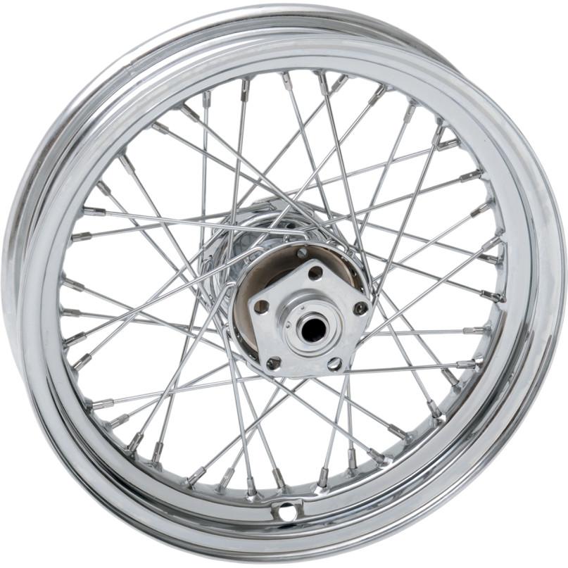 Rear Laced Wheel - 16in. x 3in. - Chrome