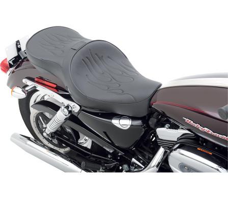Low-Profile Touring Seat with Optional EZ Glide Backrest System - Flame