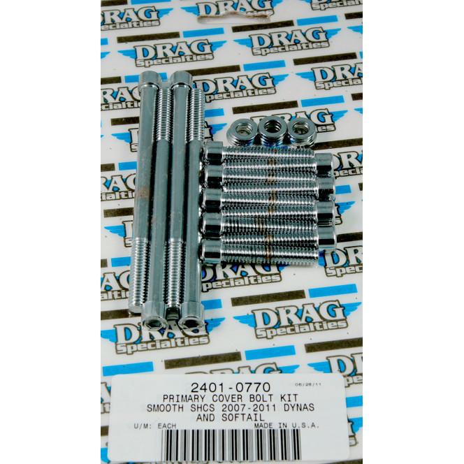 Primary Cover Chrome Socket-Head Bolt Set - Smooth