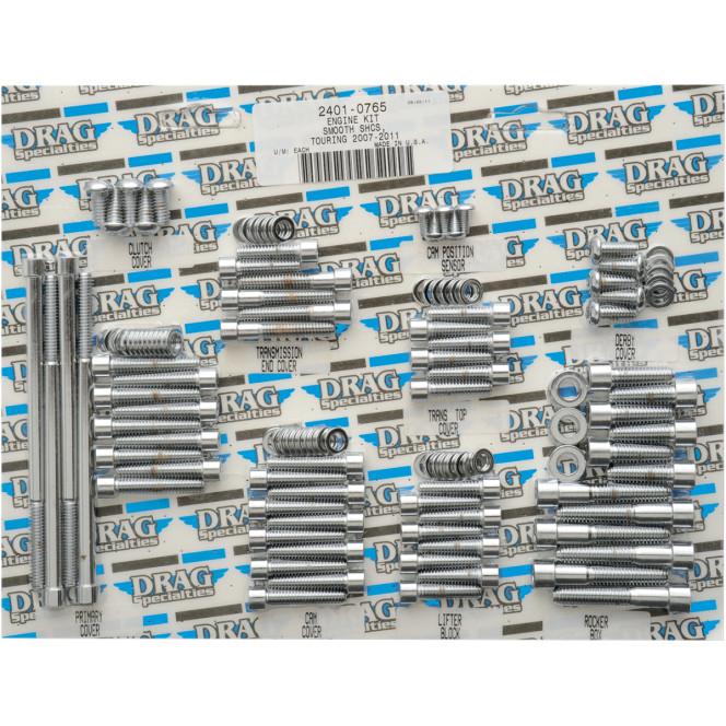 Complete Motor Chrome Socket-Head Bolt Set - Smooth
