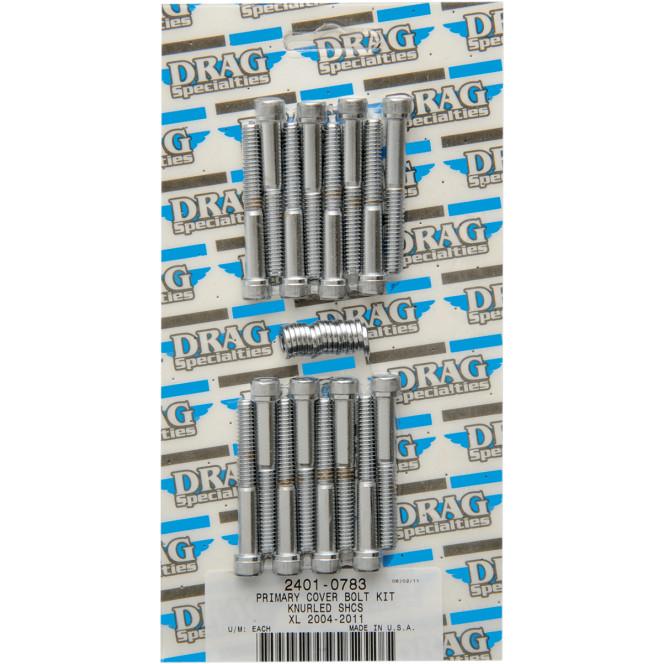 Primary Cover Chrome Socket-Head Bolt Set - Knurled