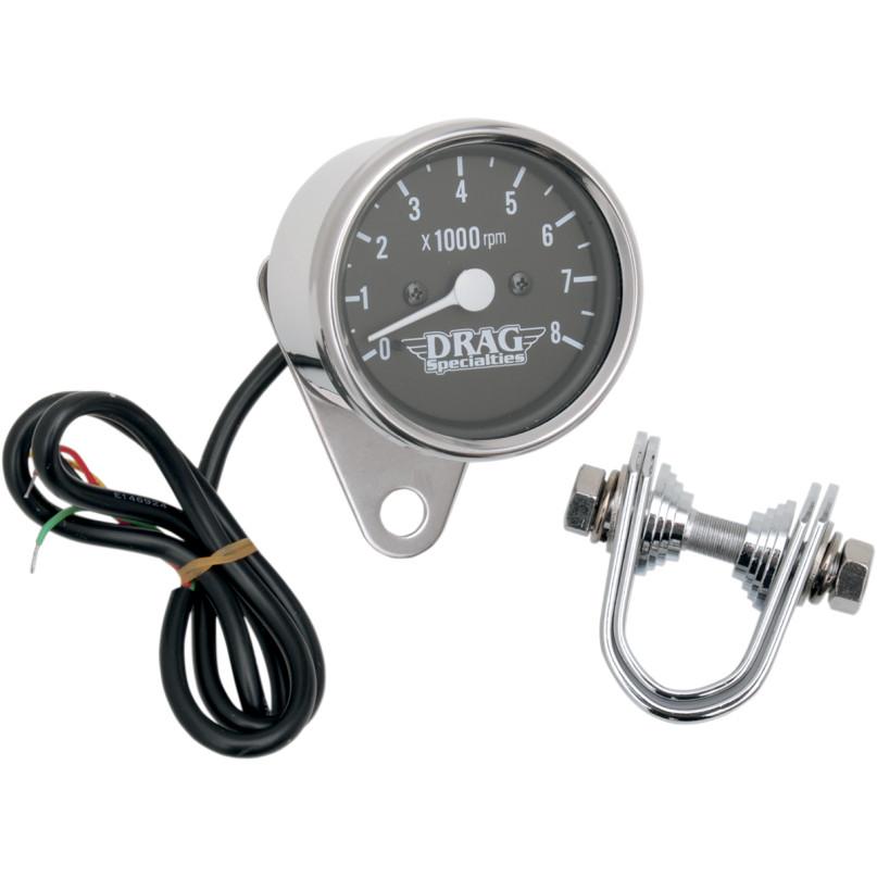2.4in. Mini Elecrtonic Tachometer - Black Face with White Needle