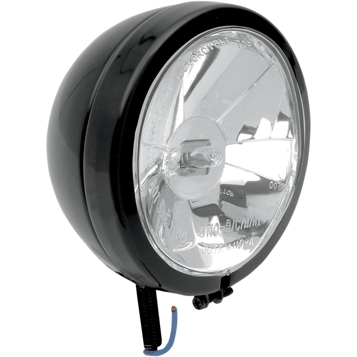 4 1/2in. Diamond-Style Spotlight - Gloss Black with Clear Lens