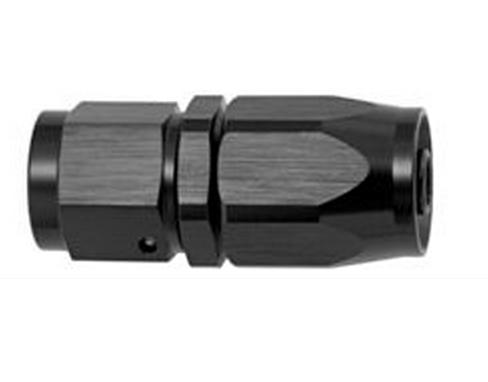 -6 JIC Straight Oil Hose End - Black