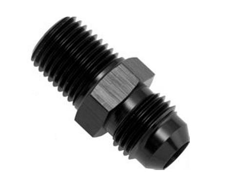 Straight -6 to 1/4in. NPT Male Hose Adapter - Black