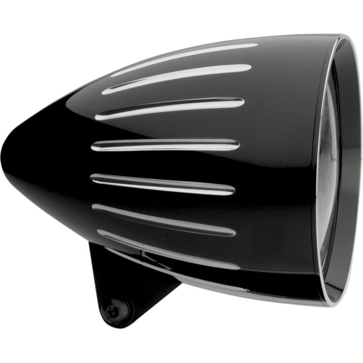 5 3/4in Headlight Housing - Revolver Rocket - Black