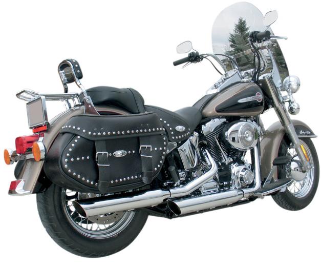 3in. HP-Plus Slip-On Mufflers - Slant Down - Chrome