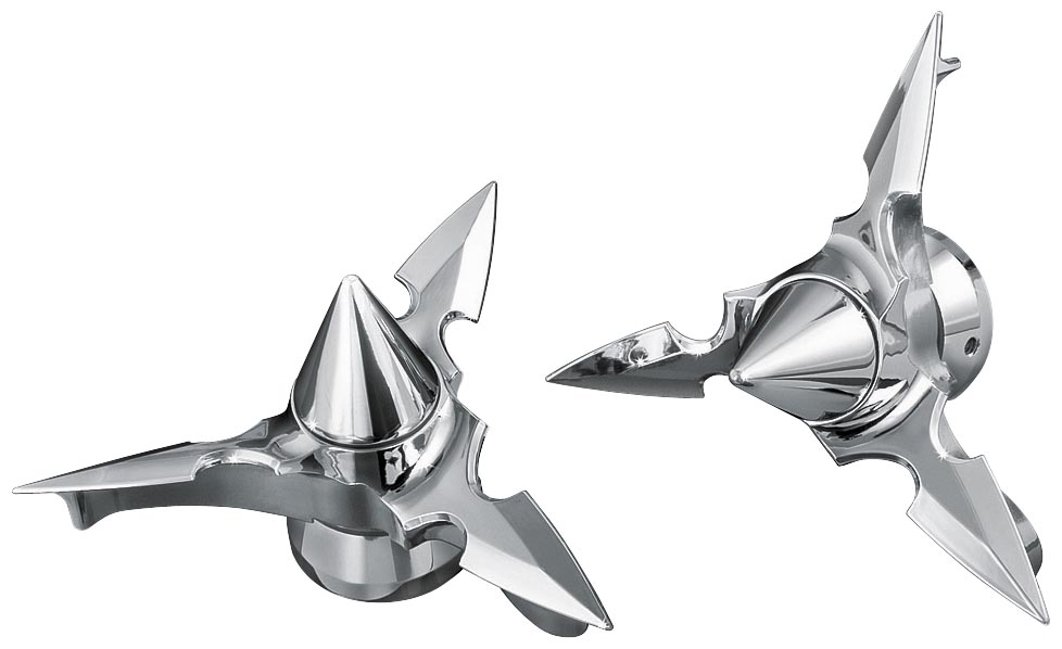 Spun Blade Spinning Axle Caps with Pointed Center