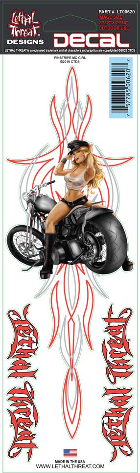 Pinstripe MC Babe Decal