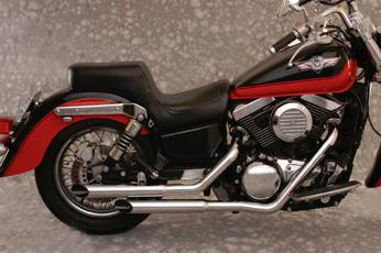 Slash Cut Staggered Dual Exhaust - Chrome