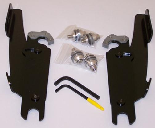 Trigger-Lock Mount Kit for Batwing Fairing and Fats/Slim Windshields - Black