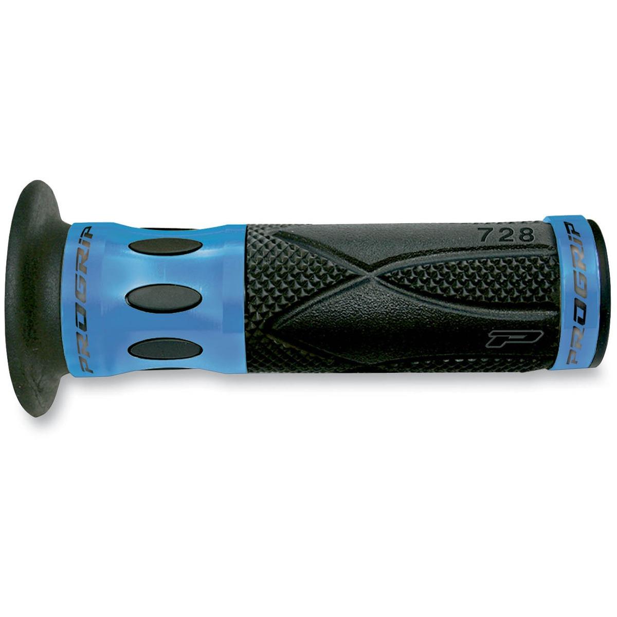 728 Anodized Road/Scooter Grips - Blue/Black