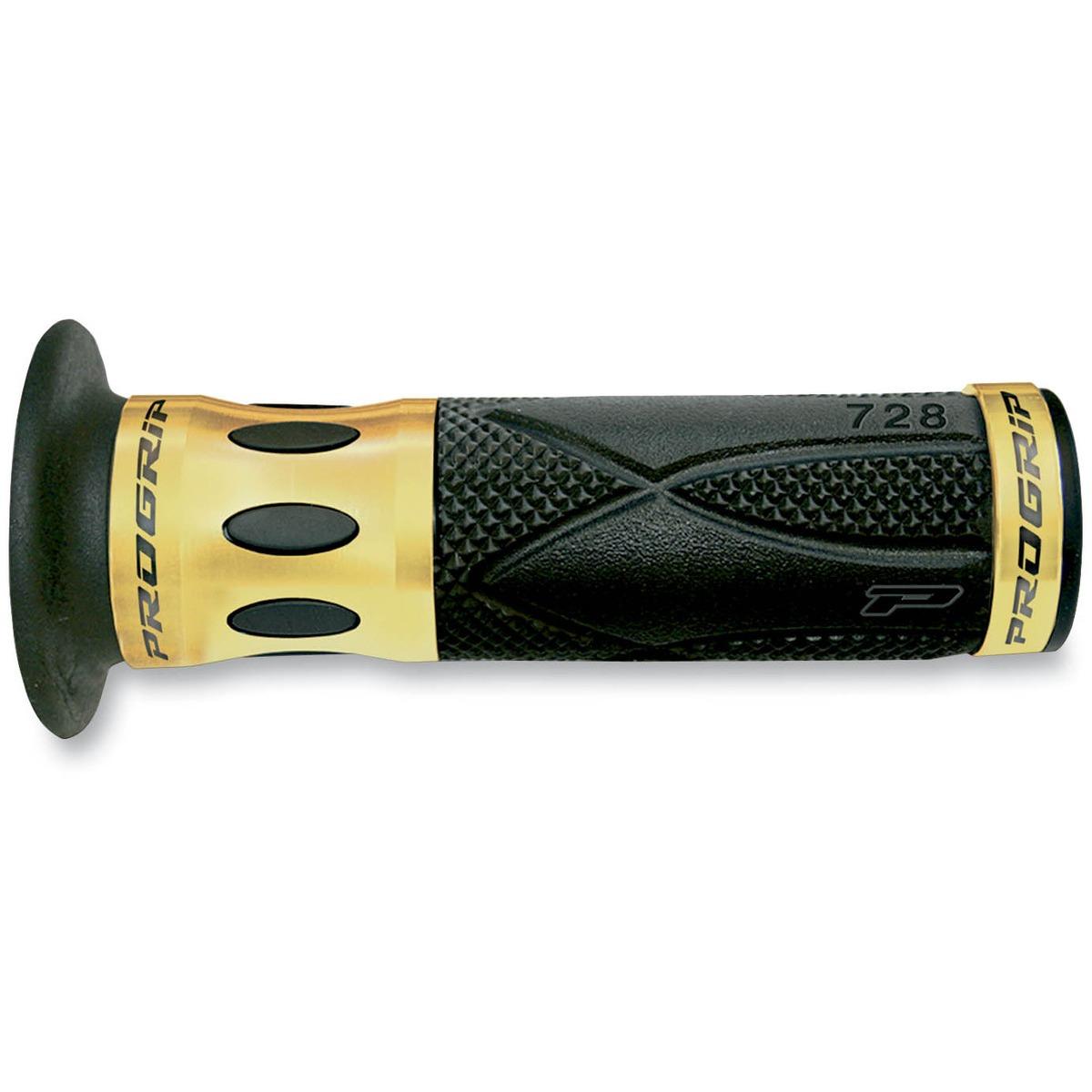 728 Anodized Road/Scooter Grips - Gold/Black