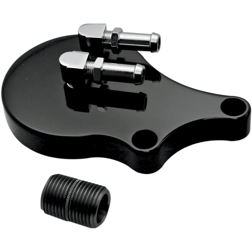 Slimline Billet Oil Filter Mount - Black