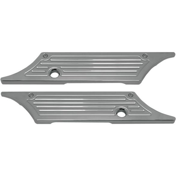 Saddlebag Latch Covers - Chrome - Ball-Milled