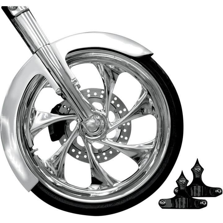 Front Fender Kit for 23in. Wheel - Phantom Cut - Black Adapters