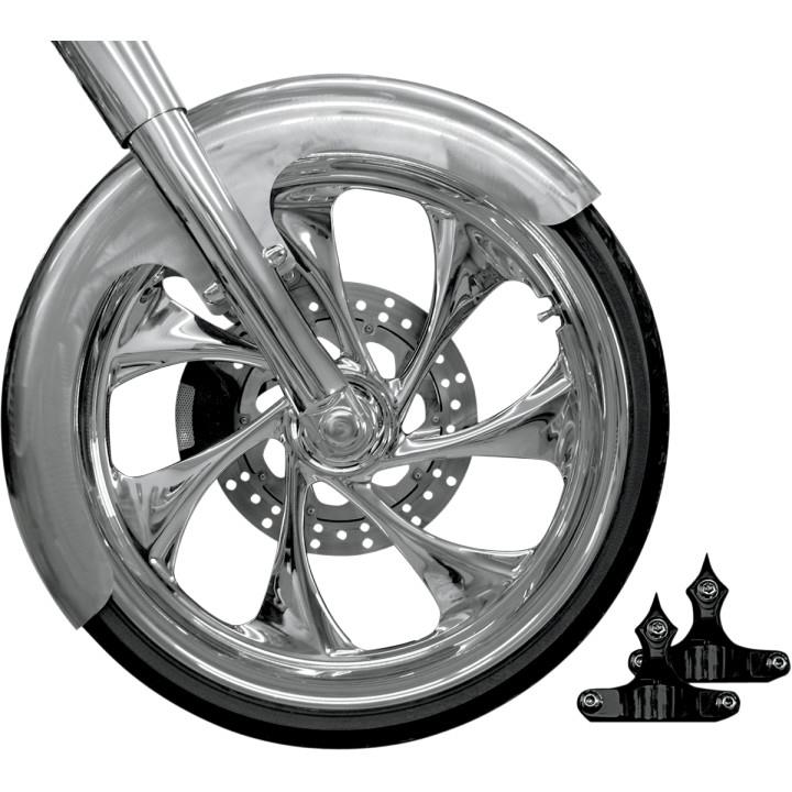 Front Fender Kit for 23in. Wheel - Builder Cut - Black Adapters