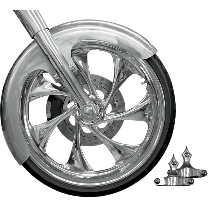 Front Fender Kit for 23in. Wheel - Builder Cut - Chrome Adapters