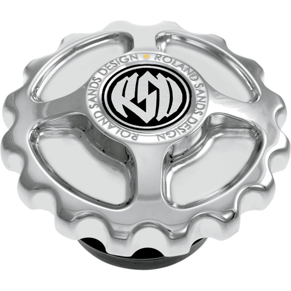 Replacement Fuel Gauge Cap With LED Fuel Light - Gear Drive - Chrome