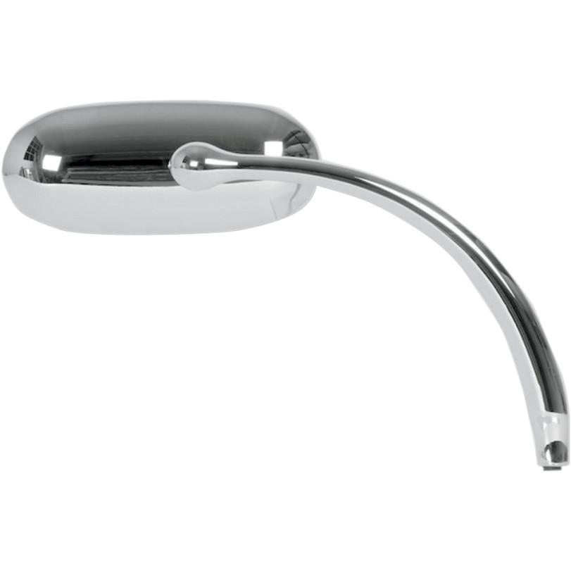 Long Stem Oval Mirror - Right - Chrome