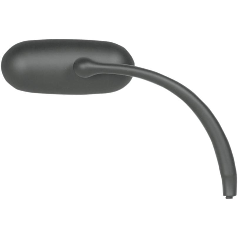 Long Stem Oval Mirror - Right - Black