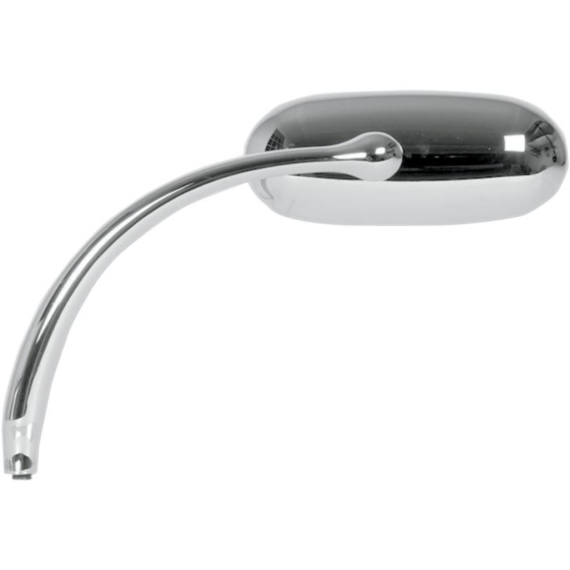 Long Stem Oval Mirror - Left - Chrome