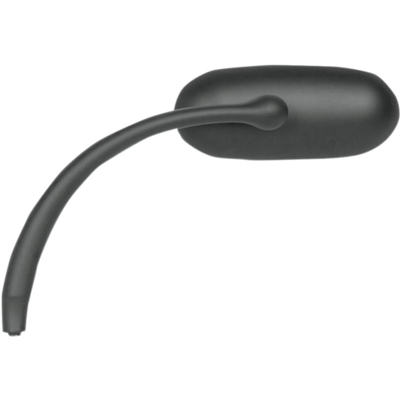 Long Stem Oval Mirror - Left - Black