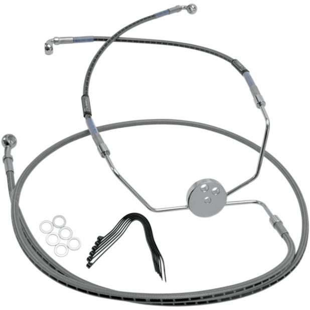 Braided Front Brake Line Kit - Lowers Only - Stainless