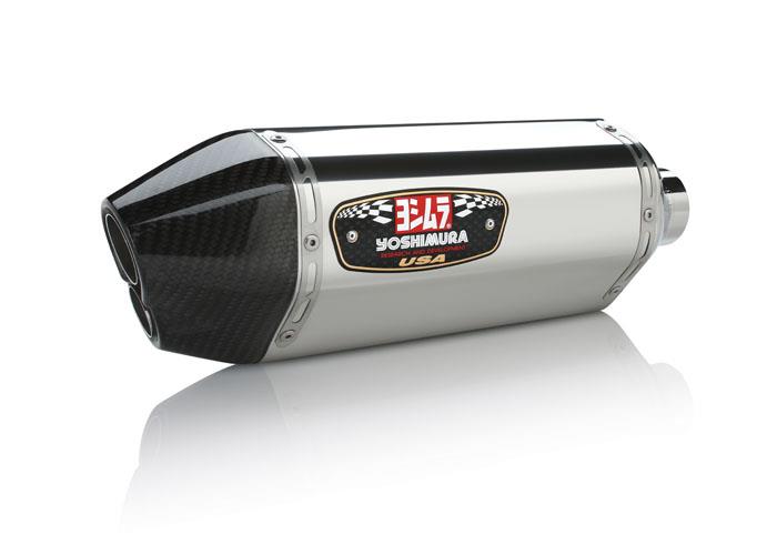 R-77D Race Series 3/4 Exhaust - Stainless Steel Muffler - Carbon Fiber End Cap