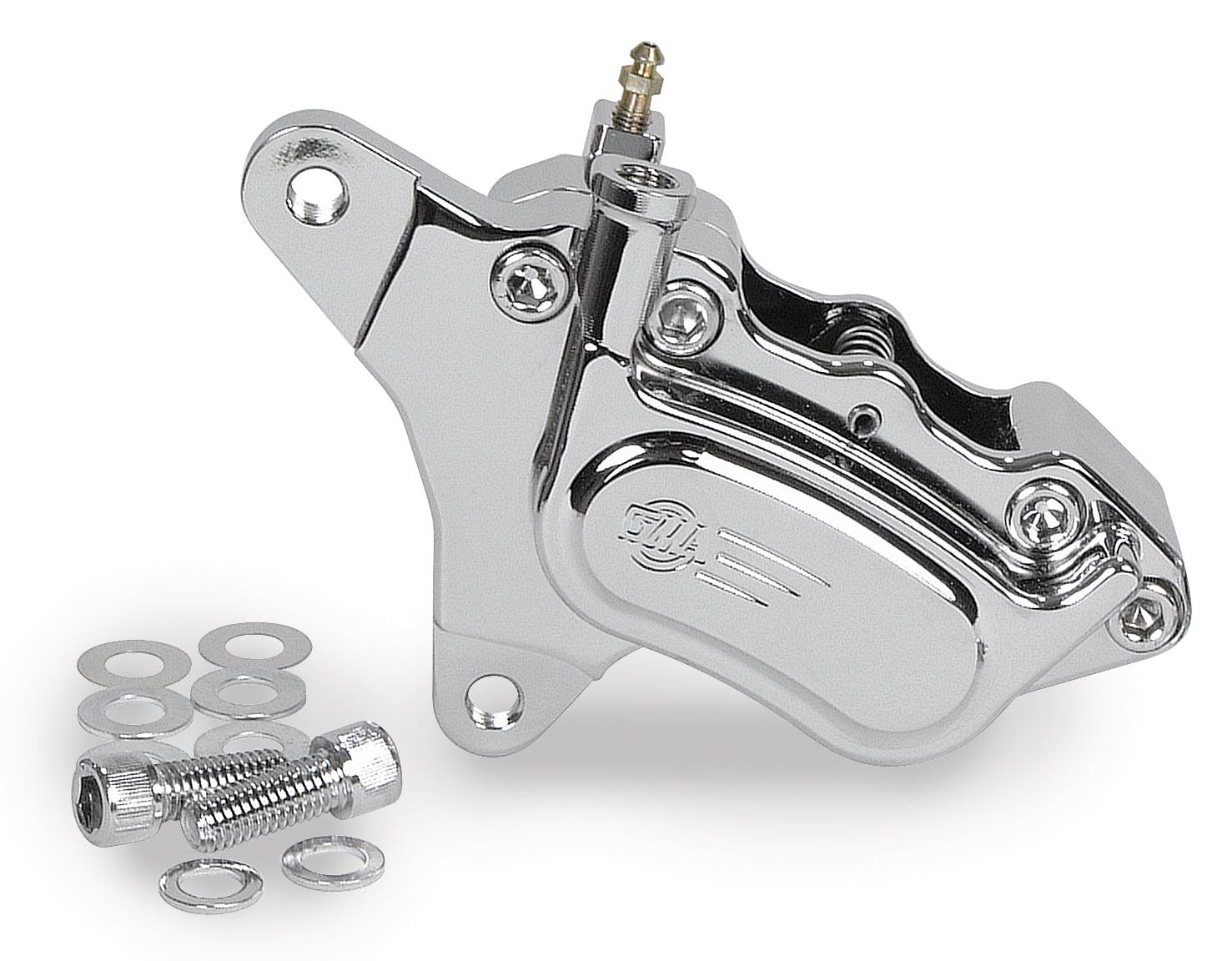 2-Piston Custom Rear Brake A-Caliper Kit - Classic Clear Anodized
